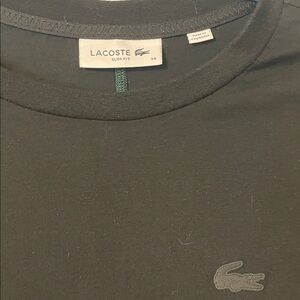 Lacoste Black Short Sleeve Slim fit shirt ever worn